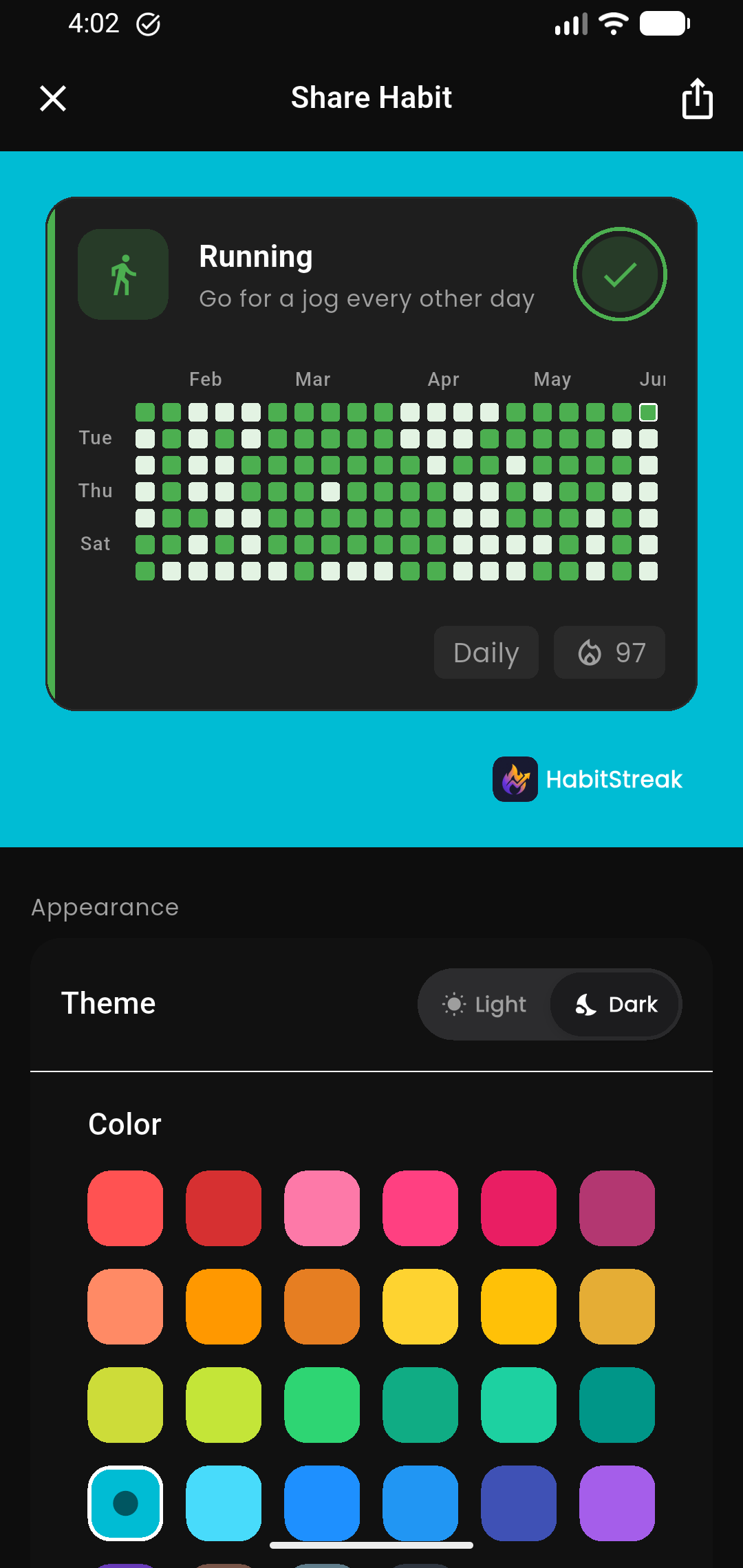 HabitStreak Share Habit